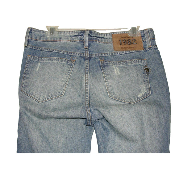 CARMIM Jeans Women's Size 26 Blue DENIM Capri Crop Stretch Distressed Jean - Picture 4 of 6